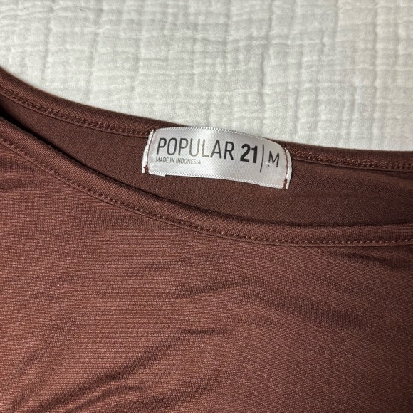 Popular 21 Elegant Brown Long Sleeve Top - Picture 3 of 3